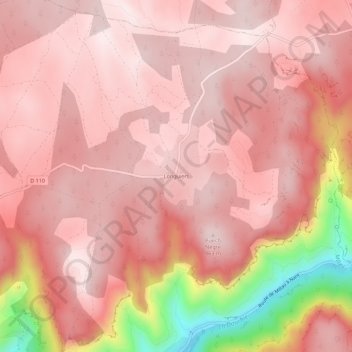 Topografische kaart Longuiers, hoogte, reliëf