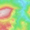 Topografische kaart Le Caunil, hoogte, reliëf