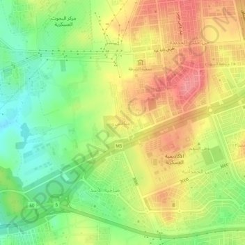 Topografische kaart Binyamin, hoogte, reliëf