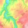 Topografische kaart Les Chérons, hoogte, reliëf