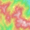 Topografische kaart Poggio Molino a Vento, hoogte, reliëf