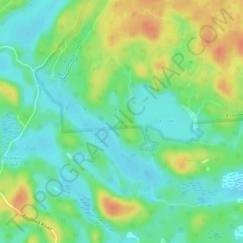 Topografische kaart Frontenac Provincial Park, hoogte, reliëf