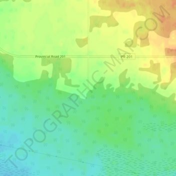 Topografische kaart Menisino, hoogte, reliëf