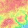 Topografische kaart Tourbian, hoogte, reliëf