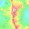 Topografische kaart Wind River Range, hoogte, reliëf