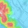 Topografische kaart Cafaggio, hoogte, reliëf