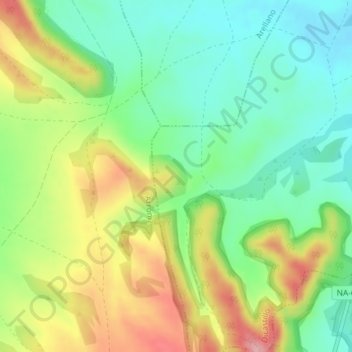 Topografische kaart Espinal, hoogte, reliëf