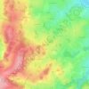 Topografische kaart Le Montély, hoogte, reliëf