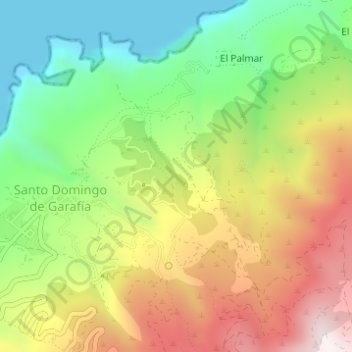 Topografische kaart El Jaral, hoogte, reliëf