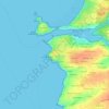 Topografische kaart Le Bilou, hoogte, reliëf
