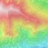 Topografische kaart Ventöu, hoogte, reliëf