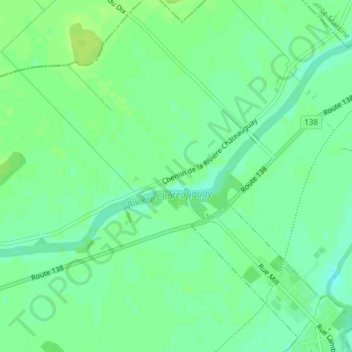 Topografische kaart North Georgetown, hoogte, reliëf