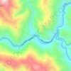 Topografische kaart Morochaca, hoogte, reliëf