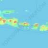Topografische kaart Bali, hoogte, reliëf