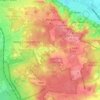 Topografische kaart De Meerwijk, hoogte, reliëf