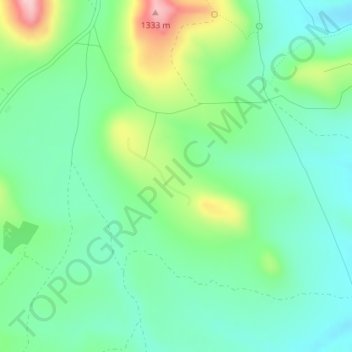 Topografische kaart Alto del Campo, hoogte, reliëf