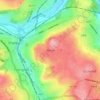 Topografische kaart Wrose, hoogte, reliëf