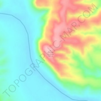 Topografische kaart Mount Rankine, hoogte, reliëf