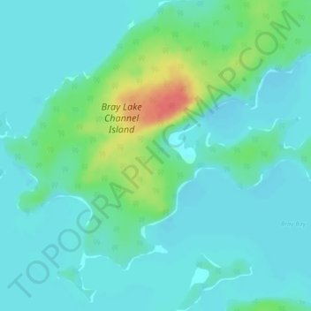 Topografische kaart Lac Seul, hoogte, reliëf