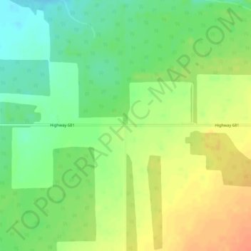 Topografische kaart Silver Valley, hoogte, reliëf