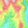 Topografische kaart Fane, hoogte, reliëf