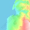 Topografische kaart Moçâmedes, hoogte, reliëf