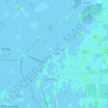 Topografische kaart Südbollenhagen, hoogte, reliëf