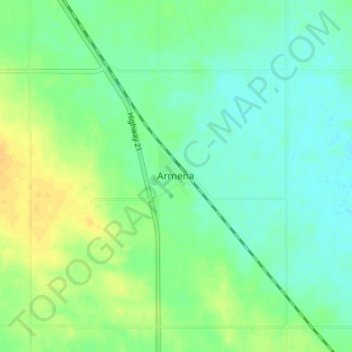Topografische kaart Armena, hoogte, reliëf