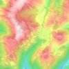 Topografische kaart Pettino, hoogte, reliëf