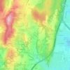 Topografische kaart Les Piasses, hoogte, reliëf