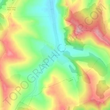 Topografische kaart Cerghid, hoogte, reliëf