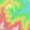 Topografische kaart Broucaillou, hoogte, reliëf
