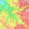 Topografische kaart La Rouchouze, hoogte, reliëf