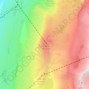 Topografische kaart 3828902 - 1, hoogte, reliëf