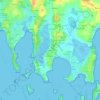 Topografische kaart Le Lano, hoogte, reliëf