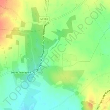 Topografische kaart Corvella, hoogte, reliëf