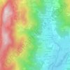 Topografische kaart Le Penaz, hoogte, reliëf