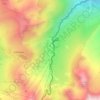 Topografische kaart Pas de la Casa, hoogte, reliëf