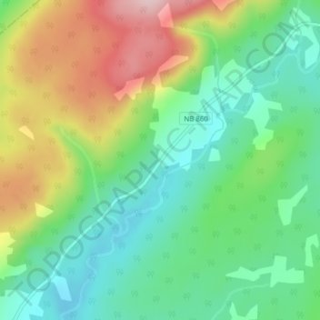 Topografische kaart Salina, hoogte, reliëf