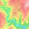 Topografische kaart Vissenty, hoogte, reliëf