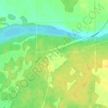 Topografische kaart Nestow, hoogte, reliëf