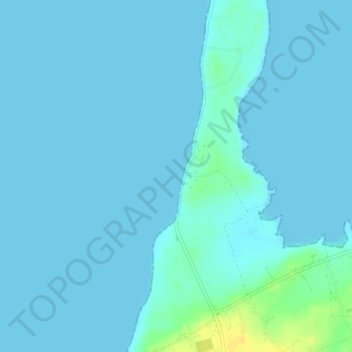 Topografische kaart Cromane, hoogte, reliëf