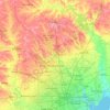 Topografische kaart Montgomery, hoogte, reliëf
