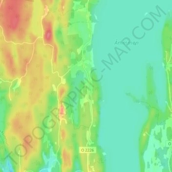 Topografische kaart Stora Kilane, hoogte, reliëf