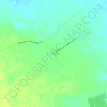 Topografische kaart La Marina, hoogte, reliëf