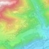 Topografische kaart Creelone, hoogte, reliëf