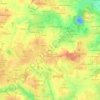 Topografische kaart Aubigné, hoogte, reliëf