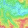 Topografische kaart Zavrhek, hoogte, reliëf