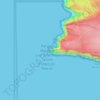 Topografische kaart Cabo Espichel, hoogte, reliëf