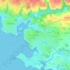 Topografische kaart Kerancalvez, hoogte, reliëf